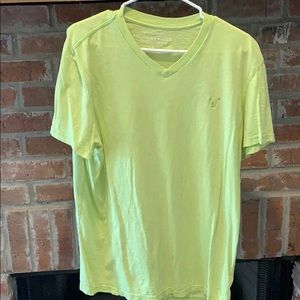 American Eagle lime green tee Large